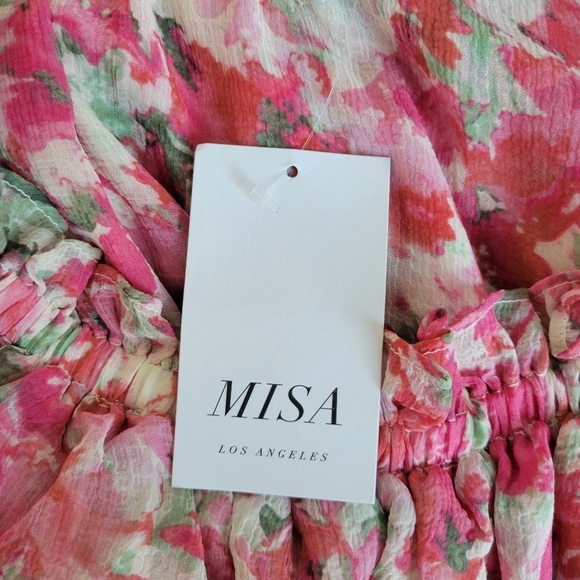 Misa Los Angeles Rumi One Shoulder Floral Dress - Picture 9 of 14